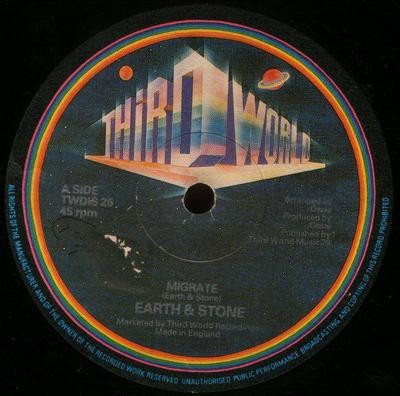 12inch Record EARTH & STONE - Migrate TWDIS26 Third World 1979 UK Reggae, Ska & Dub Used