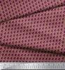 Soimoi Pink Japan Crepe Satin Fabric Small Circle Geometric Print Fabric by metre 42 Inch