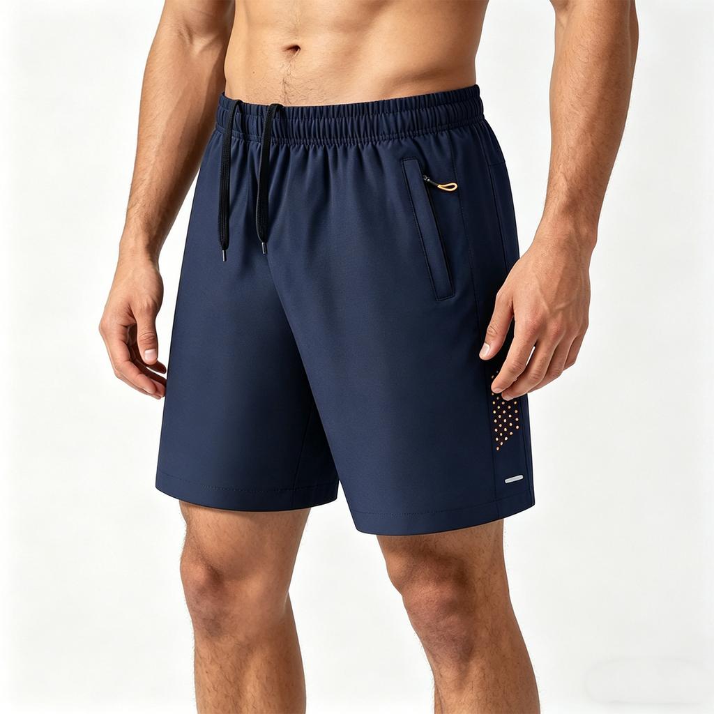 Men's Athletic Shorts Summer Five Inch Inseam Lightweight Stretch Quick Dry Training Running Workout Shorts with Pockets Drawstring Waistband