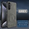Leather Texture Wireless Charging Magnetic Case For Samsung Galaxy S24 FE S24FE Plus Ultra 5G ShockProof Phone Cover