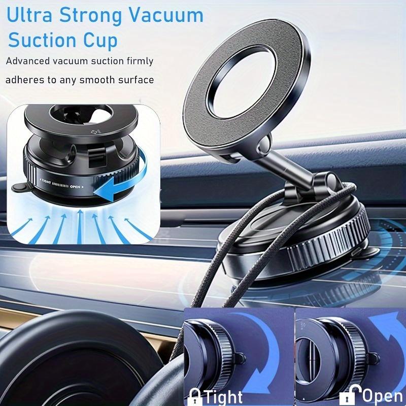 360° Adjustable Magnetic Phone Holder, Suitable for Car Desktop Use, Compatible with iPhone 16/15/14/12 Series, Portable Foldable Car Mount