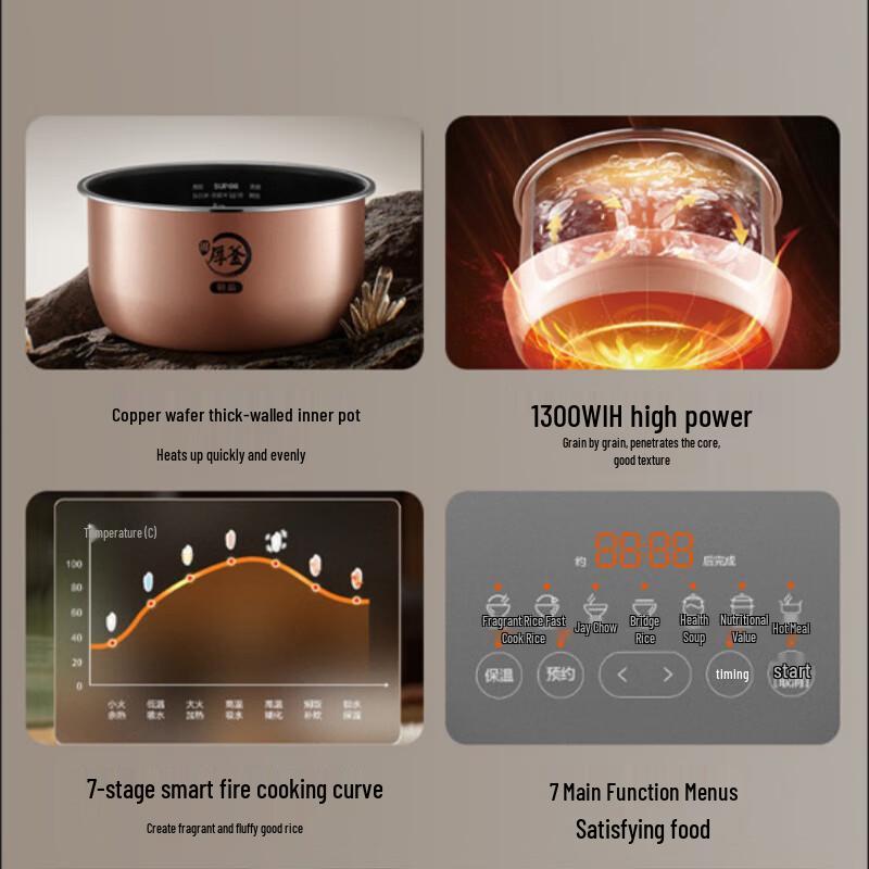 Supor IH Smart Multi-function Rice Cooker 4L CN plug (adapter included)