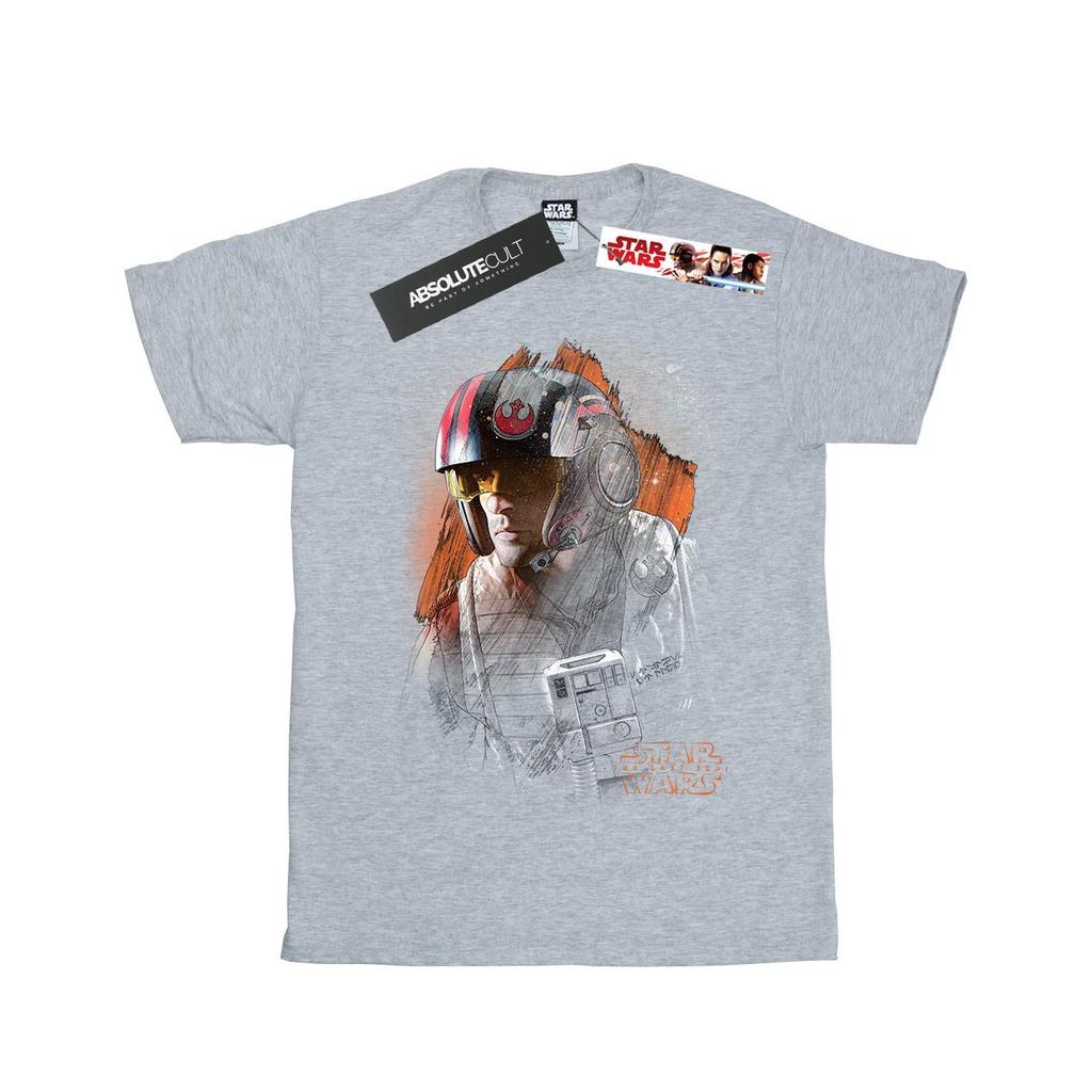 Star Wars Boys The Last Jedi Poe Dameron Brushed T-Shirt
