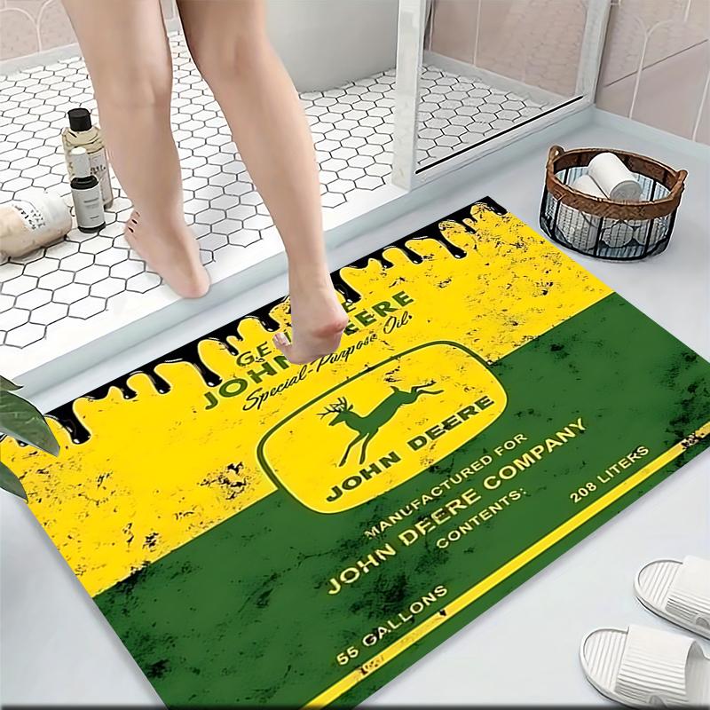 John Deere Oil Label Carpet Rug Soft Washable Antislip Home Living Room Sofa Mats Personalized Christmas Rug