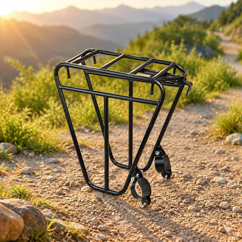 Bike Pannier Rack Sturdy with Slatted Deck ClampOn