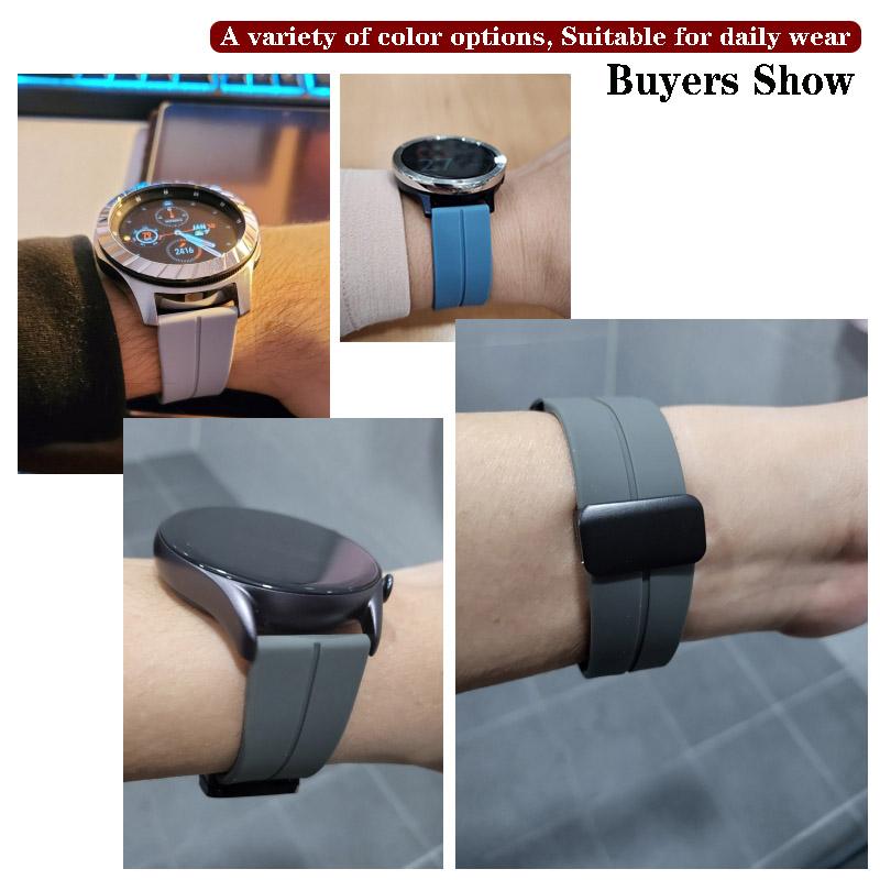 Bracelet 22mm Pour Garmin Vivoactive 4/Venu 2 Bracelet Magnétique en Silicone Forerunner 965 265 745/Active Bracelet de Remplacement Correa