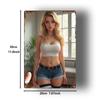Long Blonde Hair Metal Sign  Durable Flat Wall Art for Bar Bedroom Kitchen Home Decor x Inch