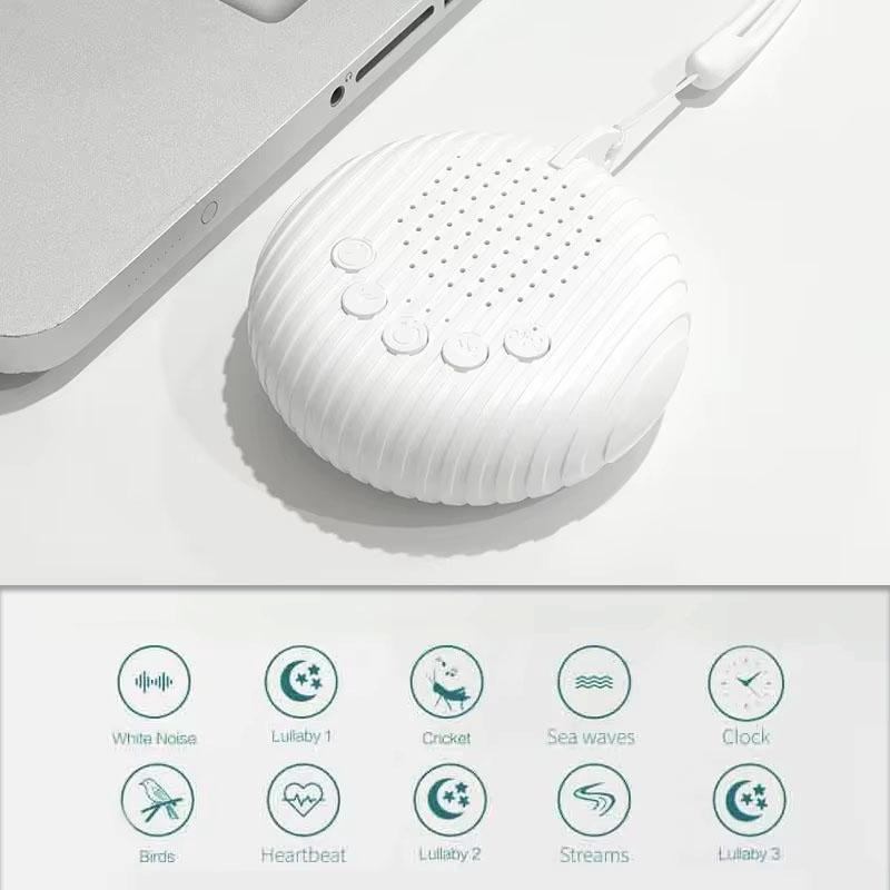 Baby White Noise Machine 10 Soothing Sounds Volume Adjustable Portable Baby Sleep Machine Built-in Rechargeable Battery USB
