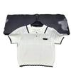 Miu Style 2026 Early Spring Black Label Hollow Lapel Knit Top - Age-Reducing, Casual, Versatile Short Sleeve