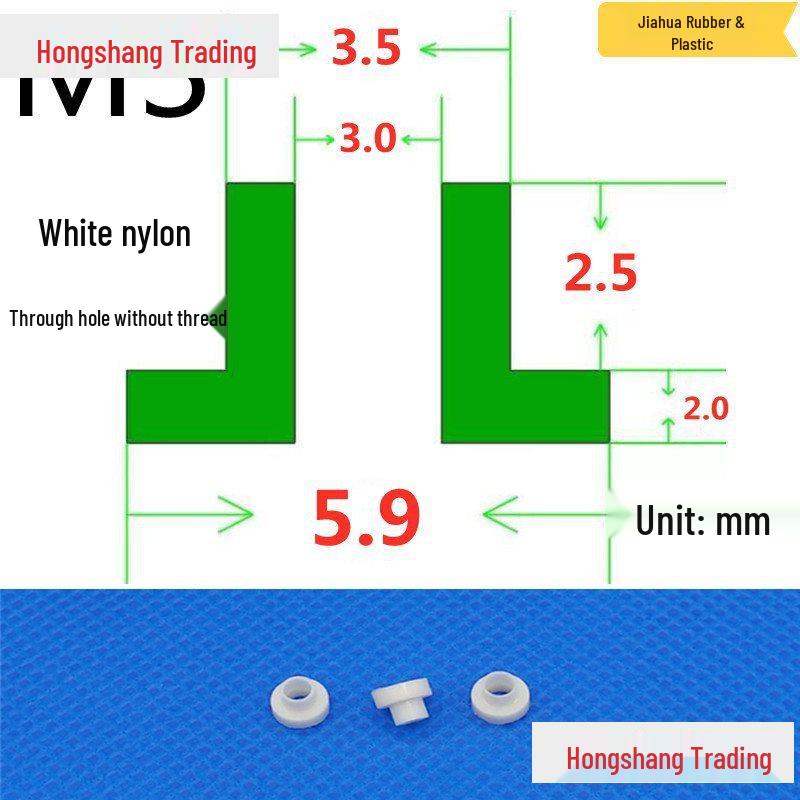 Step T-Shaped Nylon Insulating Bushing Washer, M3-M35 Thread Protection Spacer