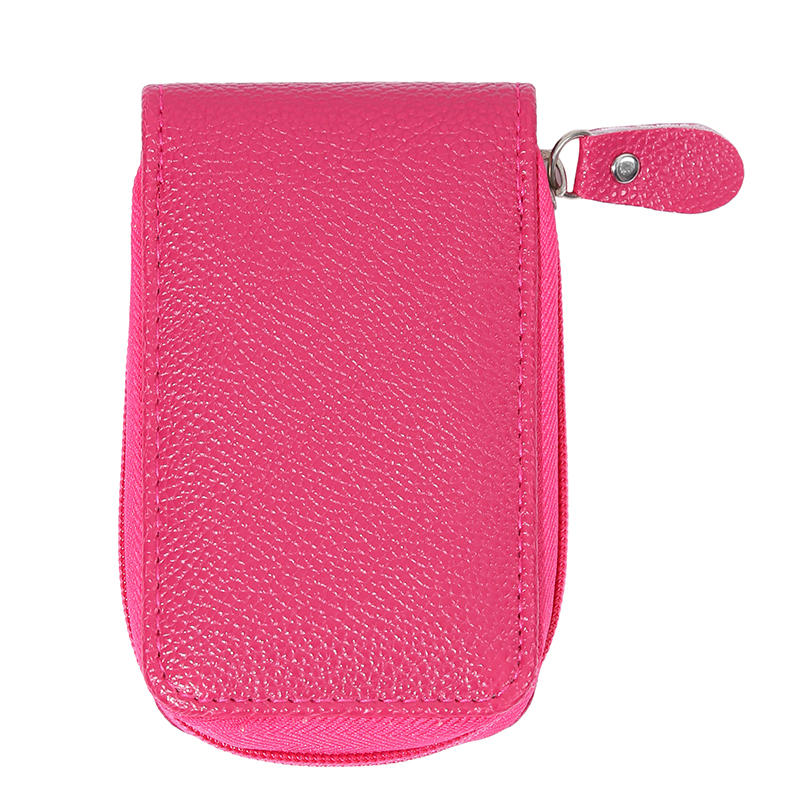 Męski Portfel Moda Damski Mini Portfel ze Skóry PU ID Etui na Karty Kredytowe Portmonetka Blokowanie RFID Kieszeń na Zamek Męska Torba Wielokartowy Zamek