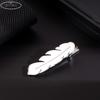 Creative Titanium Steel Leaves Tie Clip Simple Vintage Feather Tie Pin Silver Elegant Necktie Buckle Suit Accessories