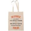 Tote Bag - PLANETEE - Not As Great As Corentin - Fairtrade Cotton - Printed In France - Beige