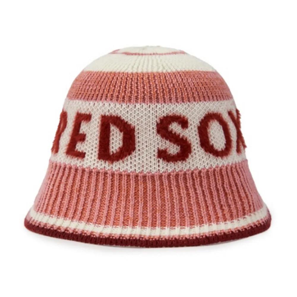 MLB Varsity Knit Bucket Hat Dome Fit Boston Red Sox A7 3AHTV0446 43PKS 50NYL 1.3AHTV0446 43PKS