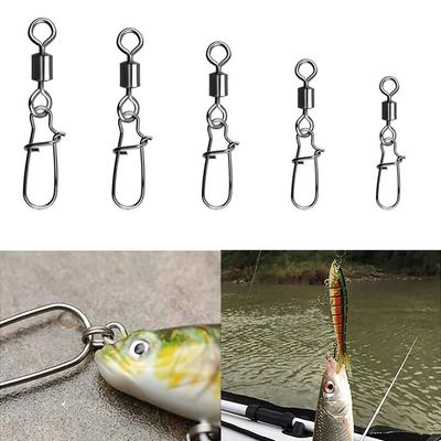8 Word Loop Fishhook Lure Swivels Snap Bearing Swivels Tackle New Tackle Tool