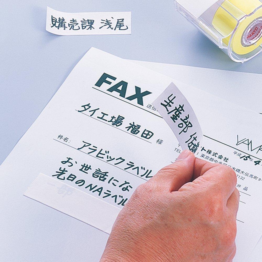 Yamato Memoc Roll Tape Sticky Yellow 25mm x with Notes, & White, 10m, Cutter, R-25CH-WY