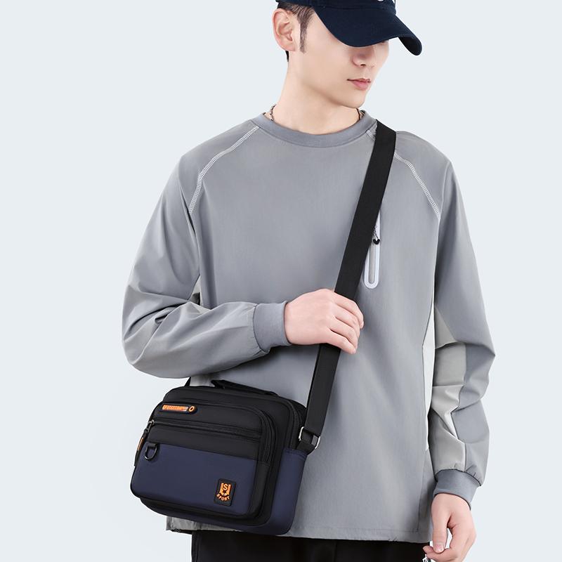 Multi-Pocket Oxford Messenger Bag for Men – Roomy Crossbody Shoulder Pack for Office Travel & Everyday Carry