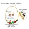 Christmas Enamel Santa Claus Xmas Tree Gift Box Star Glove Bracelet Necklace Earrings Set Jewelry Set Holiday Gift For Women Men