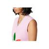 Adidas Originals SS23 Adicolor 70s Retro Series Logo Letter Print V-Neck Sleeveless Dress Women Dresses Pink IK7860