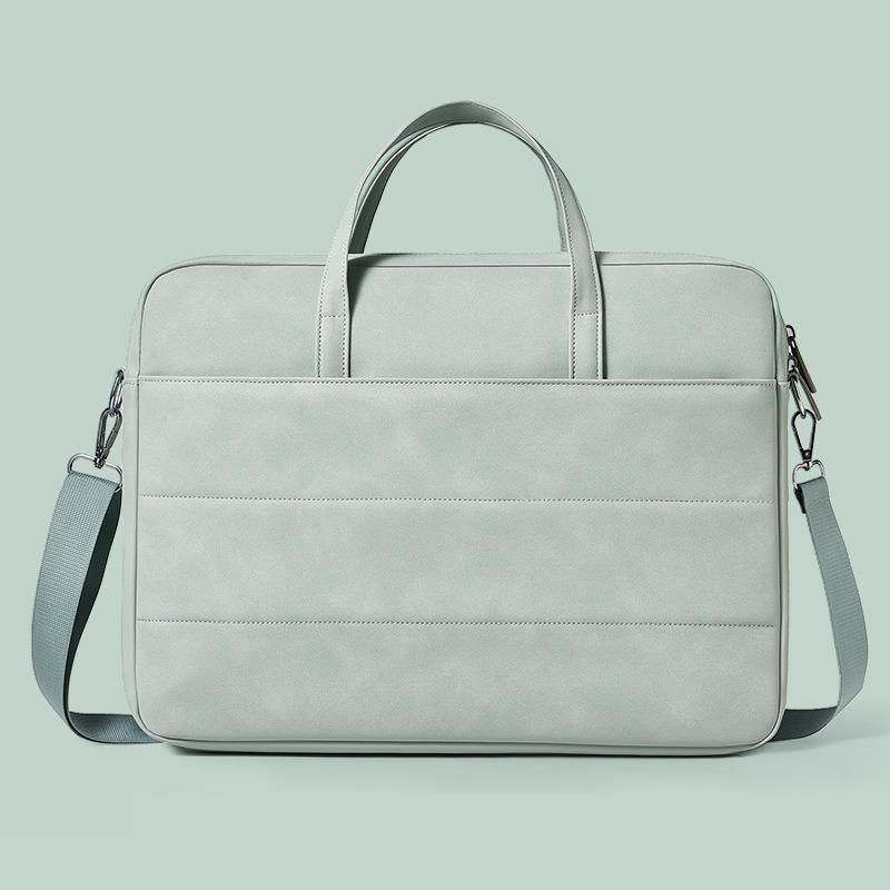 

TS JYL laptop bag,14 16 Inch Leather Laptop Bag Shockproof Women s High End Shoulder Bag Men s 15-16.1 inches синій