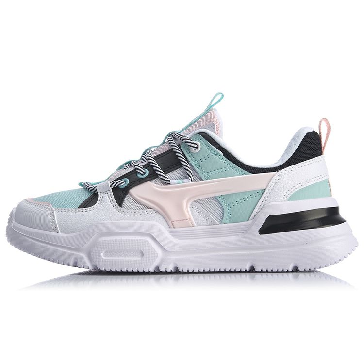

Li Ning Mark Lite TPU Синтетическая кожа Ткань Поддерживающие легкие низкие повседневные туфли Женские кроссовки Белый Синий Розовый AGCQ054-4