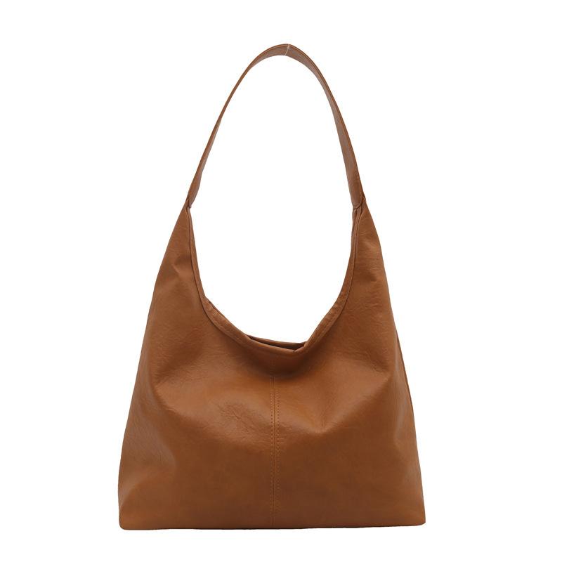 Fashion large-capacity bag women's autumn personalized shoulder bag texture is popular today, retro bucket bags