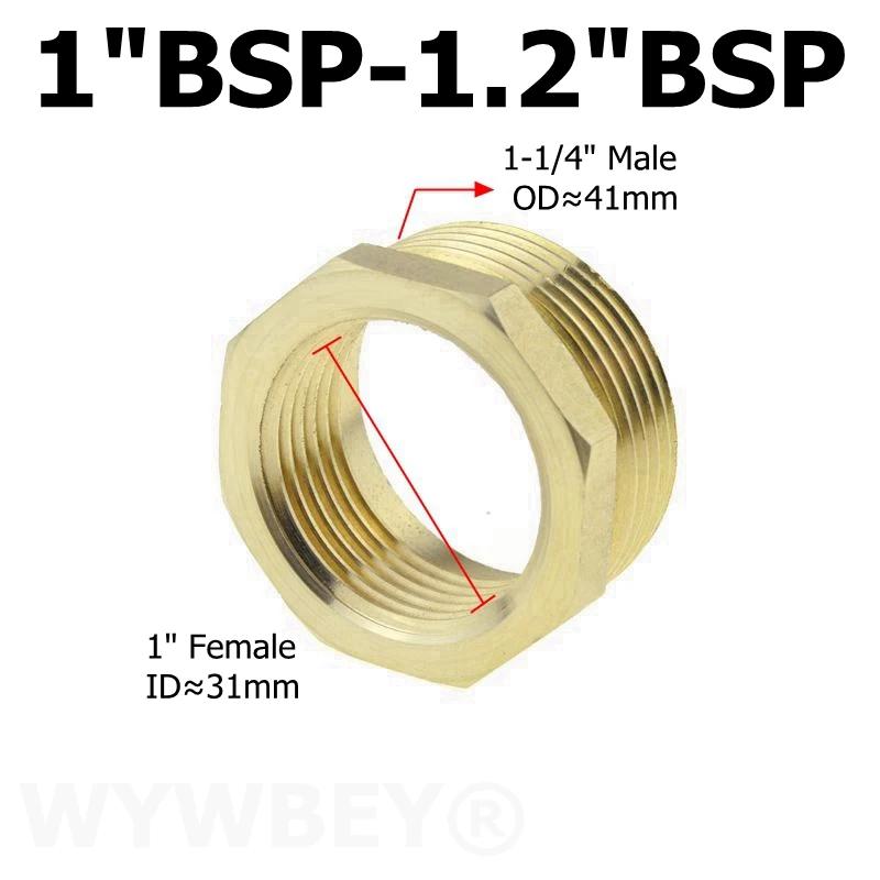 Brass Hex Bushing Reducer Pipe Fitting 1/8 1/4 3/8 1/2 3/4 F to M Threaded Reducing Copper Water Gas Adapter Coupler Connector