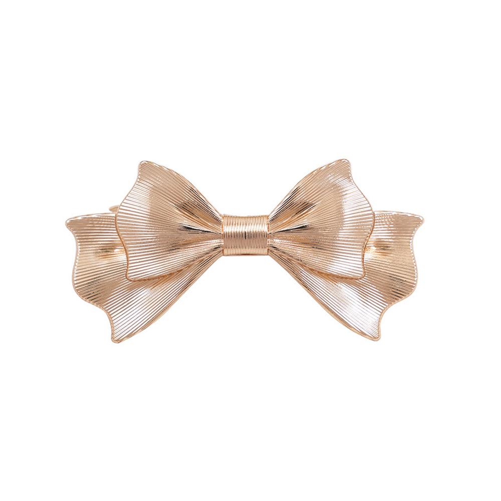 

1PC Golden Design Sense Spring Clip Hair Clip Women s Bow High-end Straight Clip Side Clip Side Hair Breakage Clip золотий