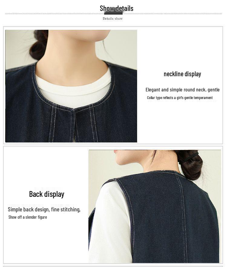 Women's Plus Size Lace Denim Vest - Lightweight, Fashionable, Slimming Short Jacket