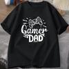 Gamer Dad Tshirt Retro Game Controller Print Tshirt Video Game Lover Casual Mens Tee Fathers Day Gift Short Sleeve Mens Tee