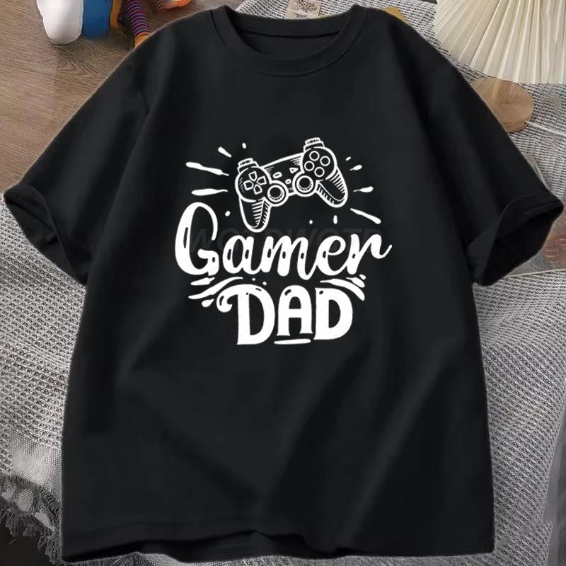 Gamer Dad Tshirt Retro Game Controller Print Tshirt Video Game Lover Casual Mens Tee Fathers Day Gift Short Sleeve Mens Tee