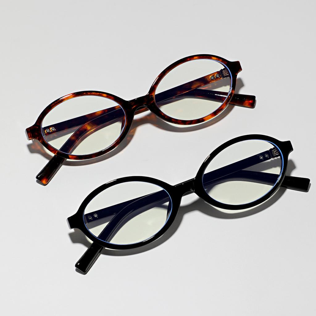 Glasses Oval Retro Personality Flat Mirrors Women'S Frame Round Frame Nerd Glasses Men