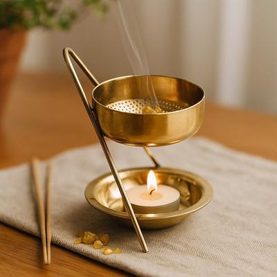 Resin Incense Burner Brass Mesh Fixed Height