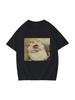 Men'S Funny Scared Hamster Meme T-Shirt - Short Sleeve Casual Round Neck Tee with Expressive Hamster Face Print, Soft Breathable Fabric for Casual Att