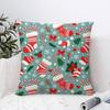 Christmas Tree Bells Snowman Pillow Case Plush Fabric Soft Double Sided Print Sofa Cushion Cover Throw Pillow Covers