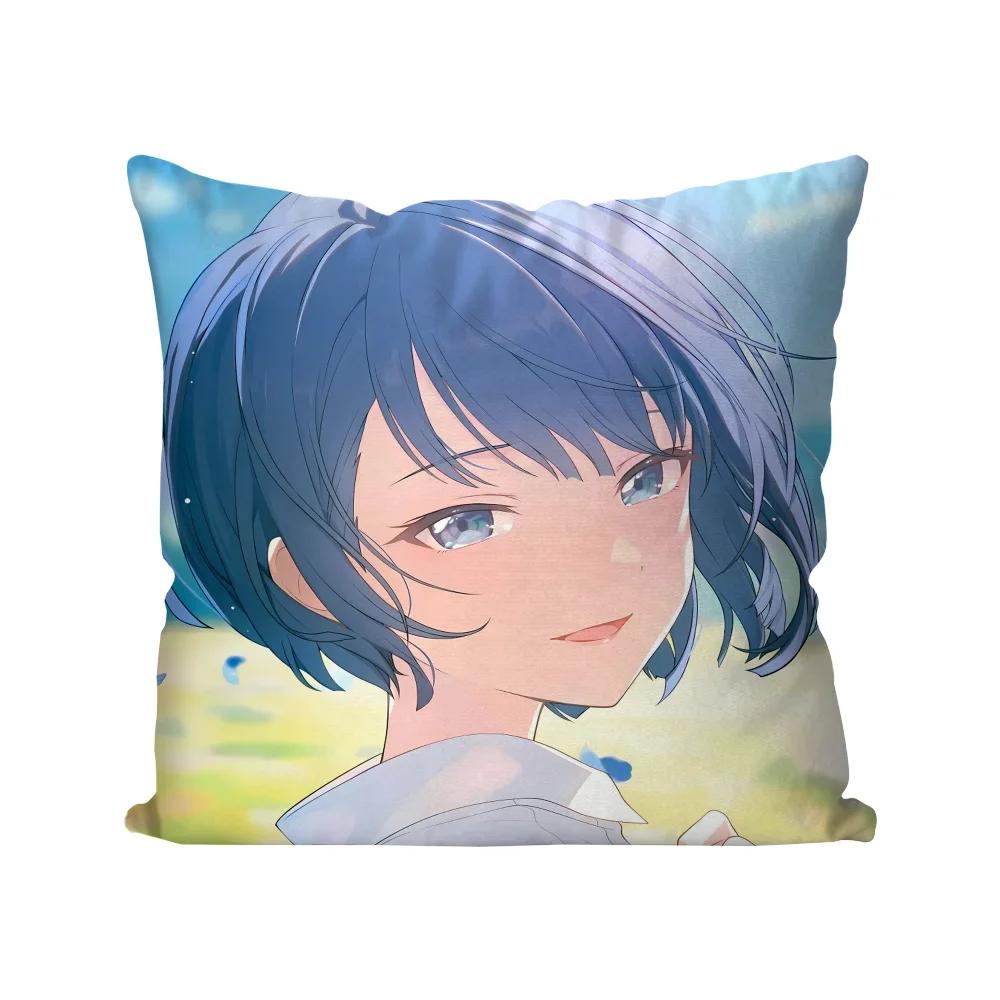Kiritani Haruka Animation Game Project Sekai Pillow Case Square Pillow Bedroom Sofa LeisureCar Living Room Home Decoration 40X40