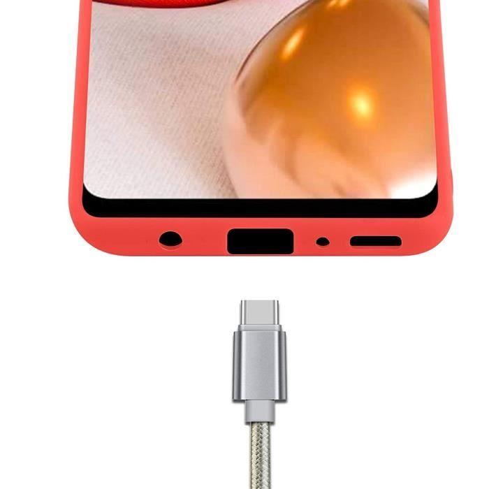 Coque souple - toproduits® - galaxy a12 - silicone rouge - protection des côtés - installation rapide