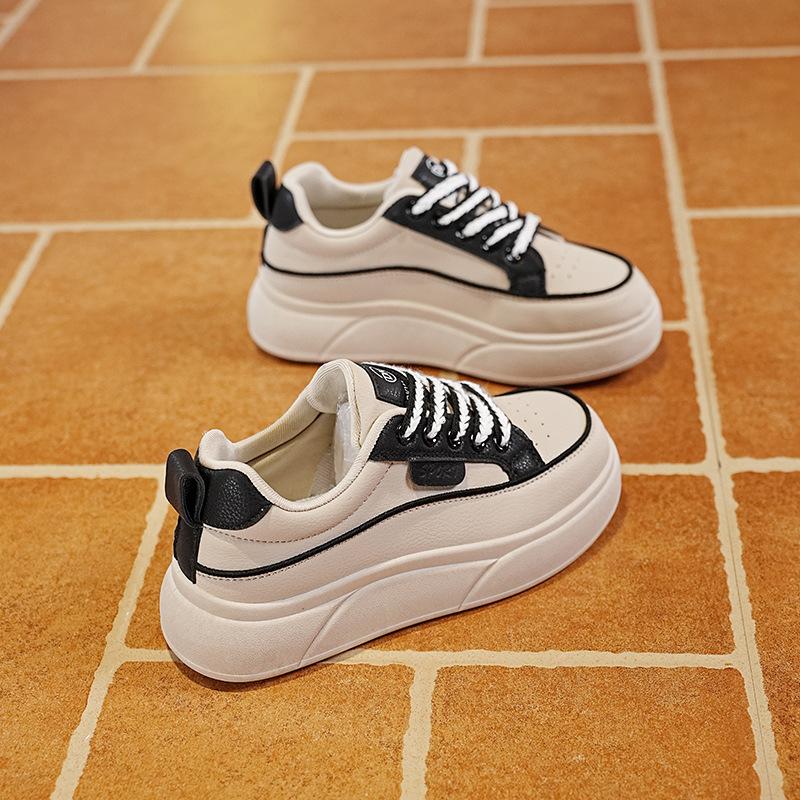 

2025 autumn white shoes new Korean version ins female students platform heightening sports board shoes casual shoes XQ-W15 40