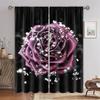 Vintage Pearl Diamond Gold FlowerFree Shipping Window Curtains For Living Room Kids Bedroom Bathroom Kicthen Door Home Decor2Pcs