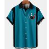 Nuova Camicia da Uomo con Stampa 3D Motivo Bowling Vintage Classica Camicia Street Oversize Uomo Donna Abbigliamento Blusa