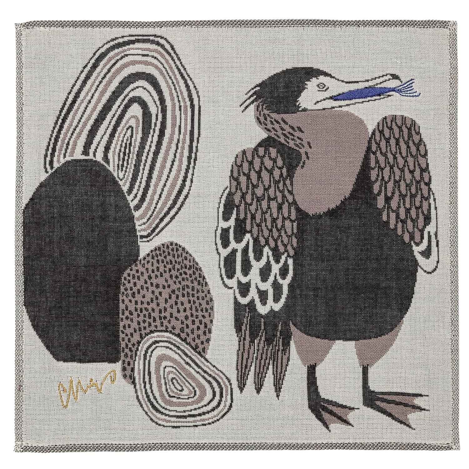 

MoritaMiW 3-layer gauze handkerchief Kawahotori no Ninnmari U-tachi
