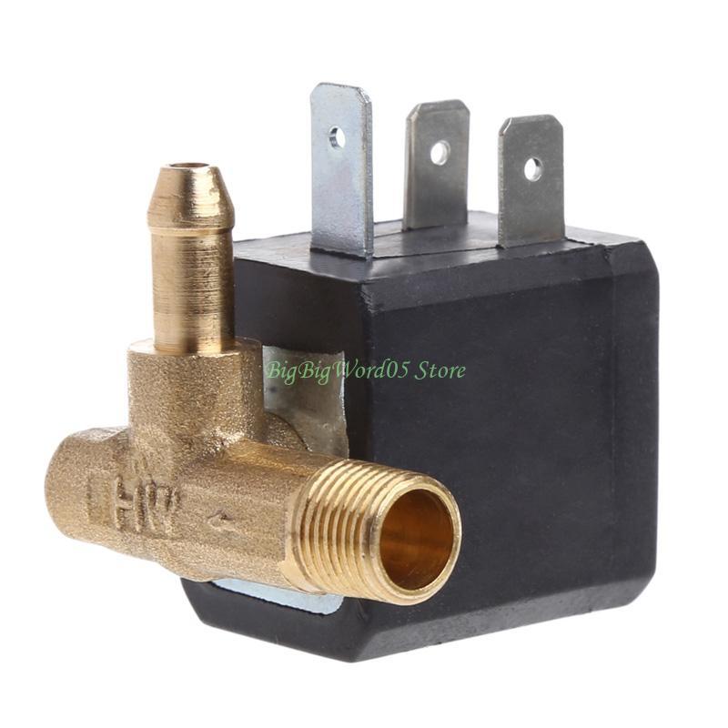 24TE Cannula N/C AC 230V G1/8" Brass Steam Air Generator Water Solenoid for Valve Cof