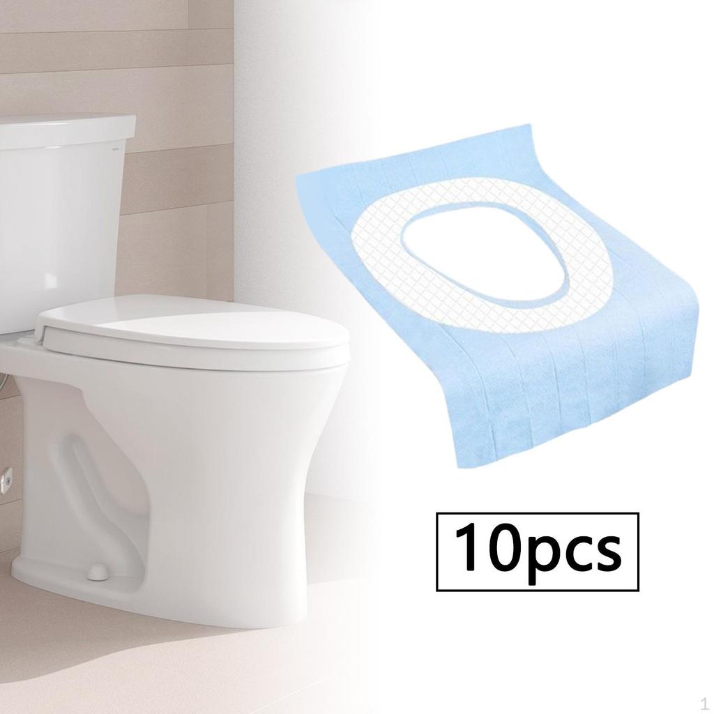 10 Pieces Disposable Toilet Seat Covers Mat for Travel Outdoors