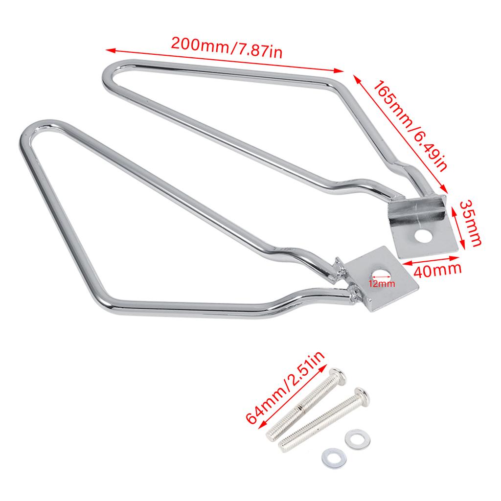 2x Motorcycle Saddlebags Mount Brackets Support Black for XL883/1200 HD1450/1584