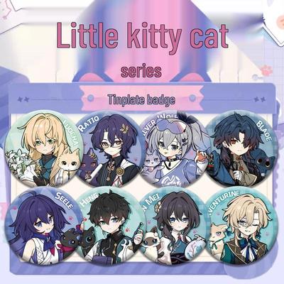 Honkai: Star Rail Cat Series Badges - March 7th, Himeko, Dan Heng Merchandise