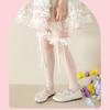 Breathable Lace Sweet Socks for Kids Feature Lovely Bowknot Edges, Lovely Girls In Tube Socks for Summer Outfits
