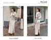 Korean Style Women's Knit Top & High Waist Skirt Set with Buttoned Waist-cinching and Loose High Neck Design