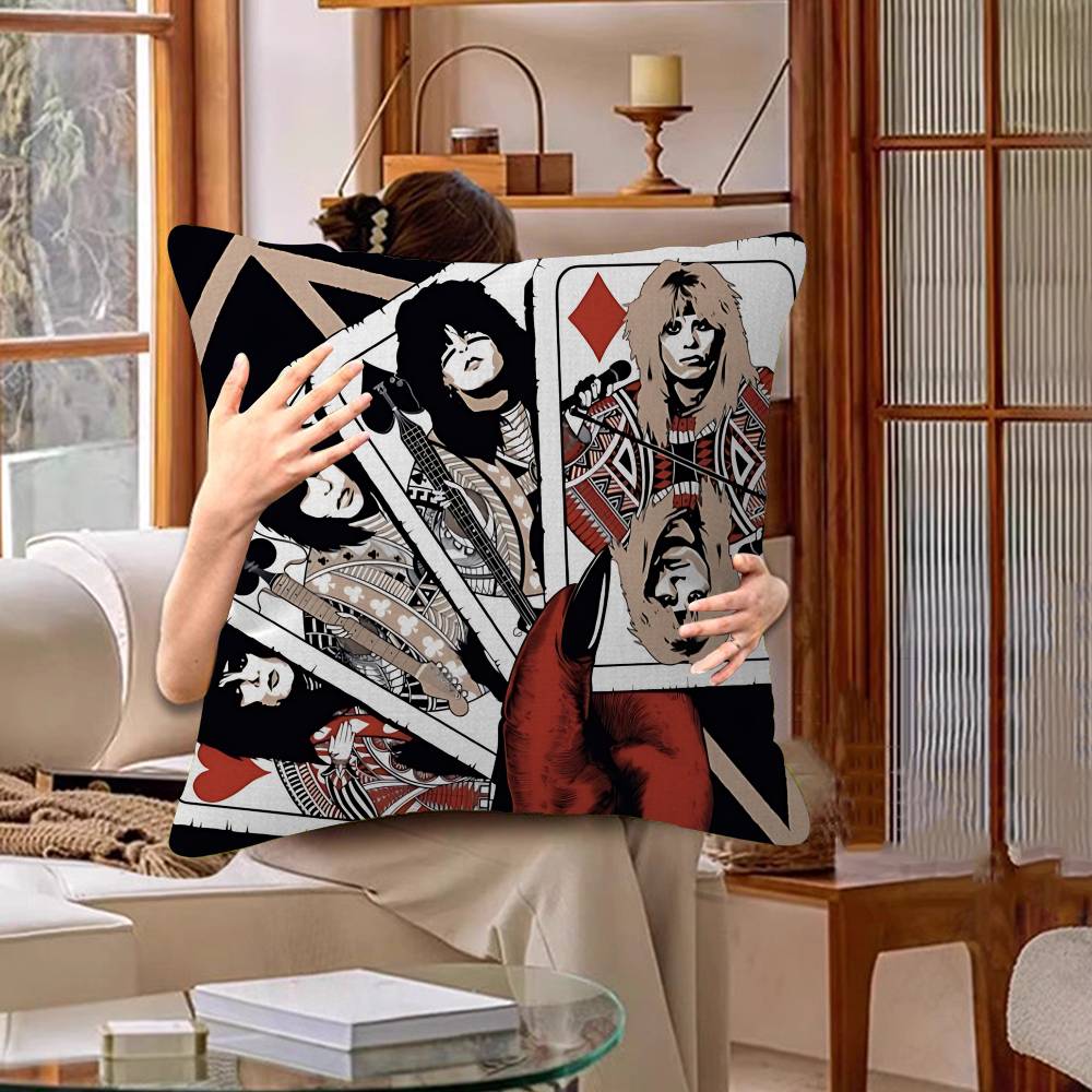 Classic Band M-Motley C-Crue Office Cushion Pillowcase Car Cushion Cover45X45CM Lumbar Pillowcase Sofa Pillowcover