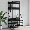 VidaXL Clothes Rack and Shoe Storage Black 100x40x184 Cm 837837