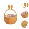 Hand Woven Basket DIY Flower Arrangement Festival Decoration Organizing Portable with Handles Party
